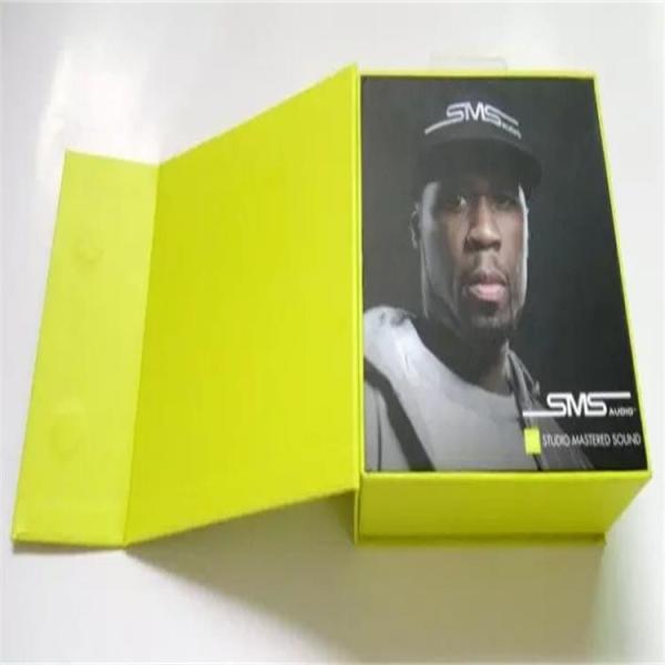 custom headphone hinged paper box luxury earphone packaging gift box with magnet