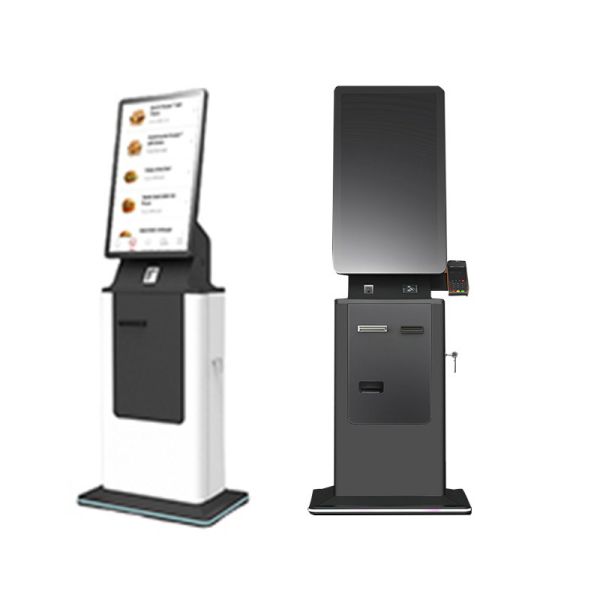 Self Service Passport Scanner Boarding Pass Printing Machine Floor Stand Hotel Check in Cash Payment Kiosk Option Including SDK
