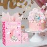 Buy cheap Custom Order 300gsm Ivory Board Pink Baby Shower Gift Carrier Paper Bag for Baby Clothes from wholesalers