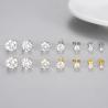 Buy cheap Korean Fashion Earrings Jewelry 925 Sterling Silver Classic Single Diamond Earrings 2-10mm Zirconia Stud Earrings For Women from wholesalers