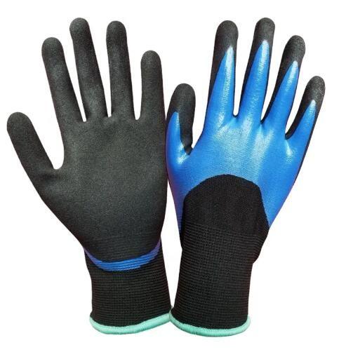 Buy cheap Rubber Double Dipped Nitrile Gloves 13 Gauge Half Coated Cut Proof Work Gloves from wholesalers