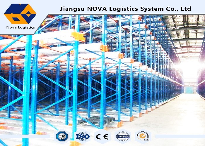 Cold Rolled Steel Shuttle Pallet Racking Durable Electrostatic radio shuttle racking