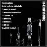 Glass Pipe Tips Nectar Collector With Titanium And Quartz Nail Dabber Dish Pure