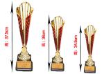 Creative Plastic Trophy Cup Red / Blue Color Hollow - Carved Designed