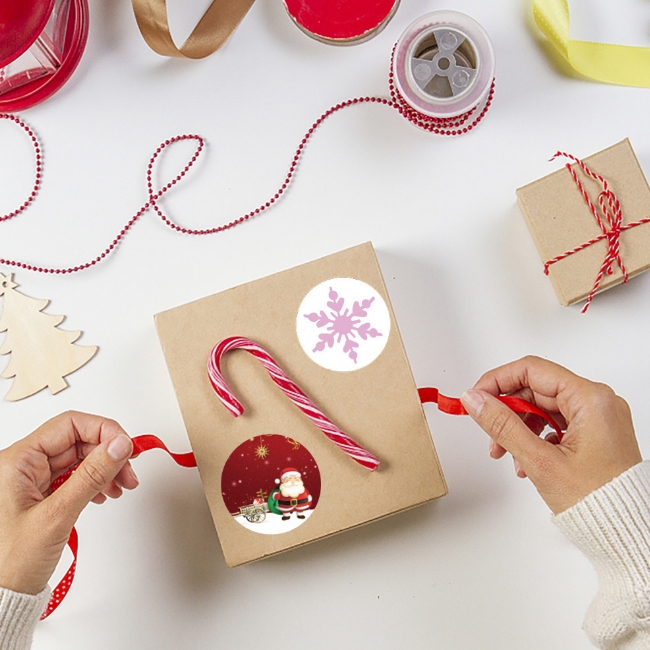 ISO9001 Eco Friendly Hot Glue Christmas Gift Tag Custom Paper Stickers,Elevate Your Product s Image