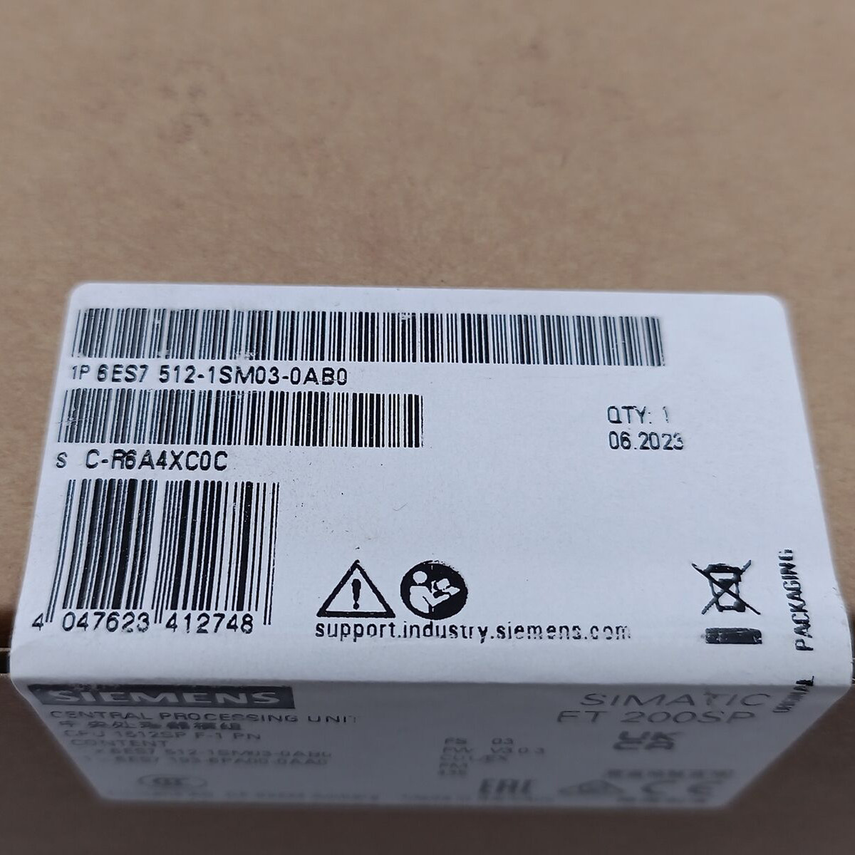 SIEMENS PLC SIMATIC S7-1500CPU 1516PRO-2 PN* 6ES7516-2PP03-0AB0 CARD REQUIRED