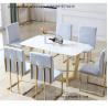 Buy cheap hospitality furnishing metal tables base and chairs gold colour from wholesalers