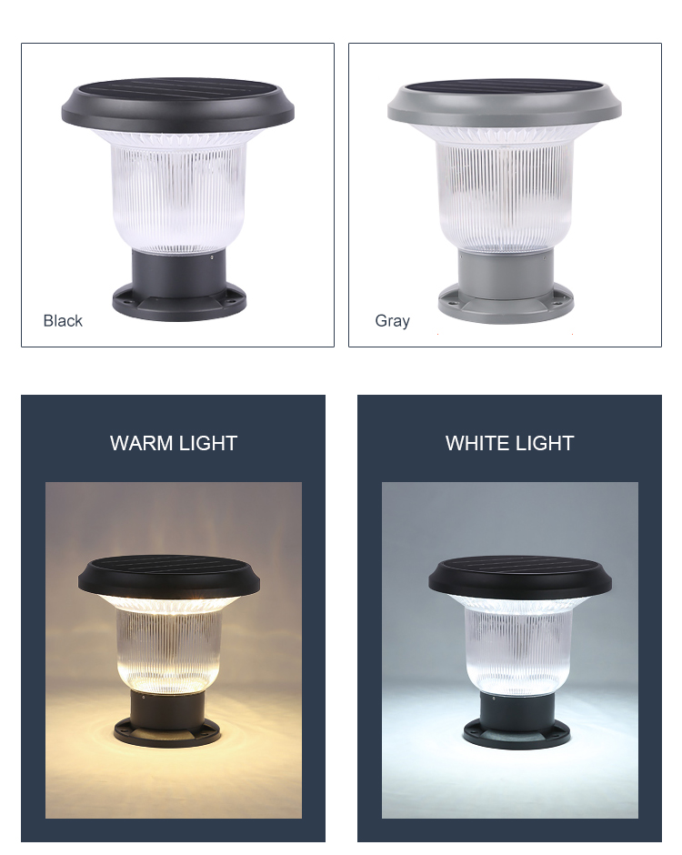OEM ODM Solar Courtyard Light , Solar Led Pillar Lights Water Resistant