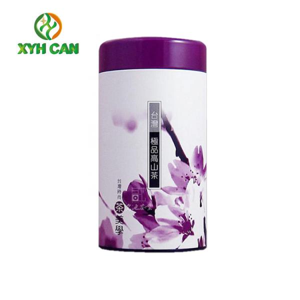 Buy cheap Tea Tin Can Elegant Metal High Cap Round Biscuit Tin 0.18-0.25 Mm Thickness from wholesalers