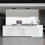 Sleek and Practical Reception Desk for Firms Stylistic Simplicity at Its Best