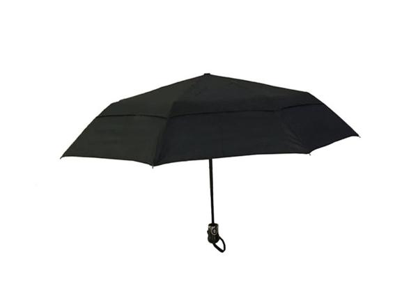 Buy cheap Black Strong Foldable Travel Umbrella Double Layer For Windy Weather from wholesalers