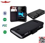Hot Selling 100% Qualify PU Wallet Leather Cover Cases For Sony Xperia T2 Multi