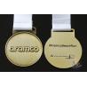 Buy cheap Bespke Netherlands Logo Awards And Medals Both Side Antique Gold Plating Sublimated Ribbon from wholesalers