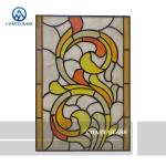 Round Stained Decorate Glass Panel Window Inside Catholic Church