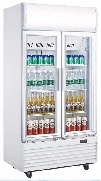 Portable Fan Cooling Display Fridge,Beverage Cooler With 610L Large Storage