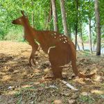 Corten Steel Outdoor Metal Accessories With High Durability Opossum Shape