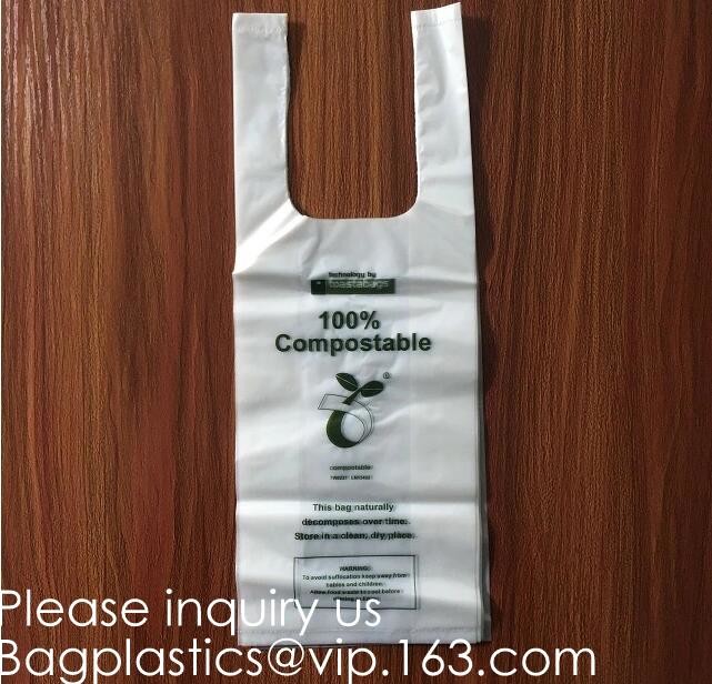 Manufacture 100% biodegradable Home compost or OK compost Durable Supermarket food waste garbage bags, bagease, package