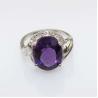 Buy cheap 925 Silver Ring with 10mmx12mm Oval Blue Topaz Cubic Zircon (R271) from wholesalers