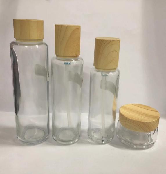 Buy cheap Skin Care Glass Cosmetic Packaging Lotion Bottle Cream Jar Safe Eco Friendly Cosmetic Containers from wholesalers
