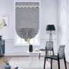 Buy cheap European style fan shape grey Roman blind track modern simple Customized living room dining room solid color from wholesalers