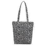 2022 OEM Leopard Printing cotton Tote for Women Canvas handbag Purse Large