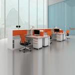 Customized Colorful 6 Person Office Workstation Desks For Modern Businesses