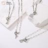 Buy cheap Gold Plated Diamond Initial Letter Pendant Necklace SS Paperclip Link Chain from wholesalers