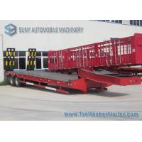 Buy cheap Hydraulic Legs red Flatbed Semi Trailer , 30 T 40 T dual axle trailer product