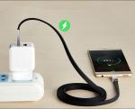Black 2.4A Zinc alloy data cable USB 2 Triphenyl Phosphate C Cable, Speed