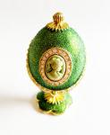 Luxury RoseFaberge Easter Eggs Jewelry Box Russian Royal Case Metal Faberge Egg