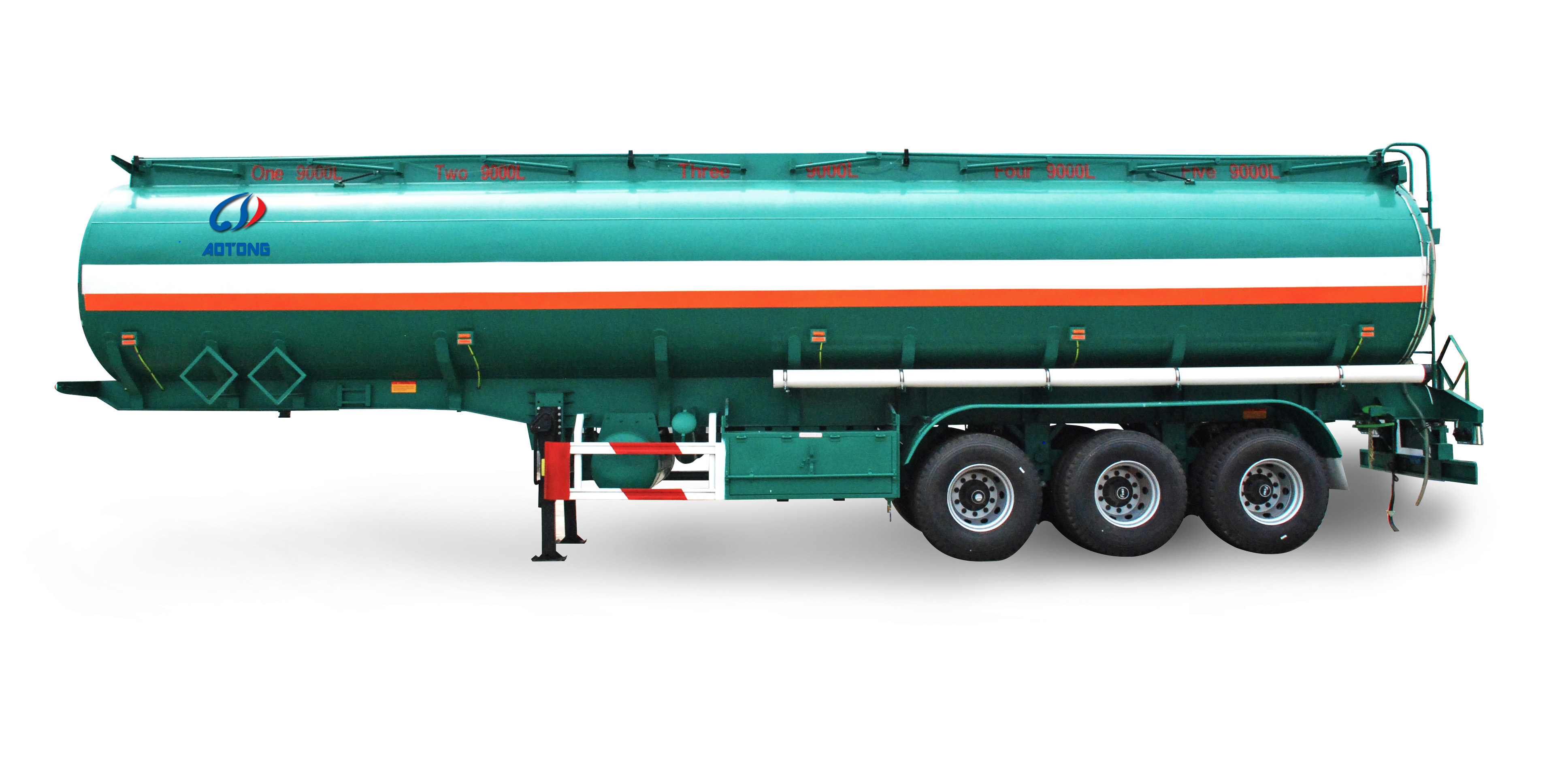 3 Axle 48000 Liters Aluminum Alloy Fuel Tanker Semi Trailer for Fuel Transportation