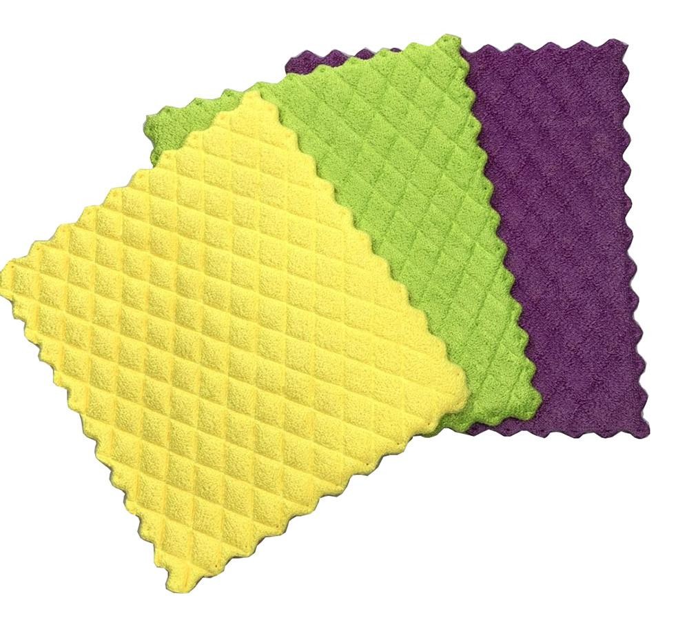 Absorbent Cleaning Microfibre Bathroom Polishing Cloths Polishing Pads For Kitchen Dish