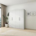 Wooden Bedroom Set 4 Doors Wardrobe Bedroom Cabinet Bedroom Wood Furniture