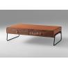 Buy cheap Italian Modern Style Fancy Leather Metal Legs Coffee Table from wholesalers