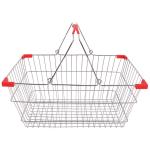 Wire Metal Shopping Basket L355xW250xH170mm Chrome Plated Surface