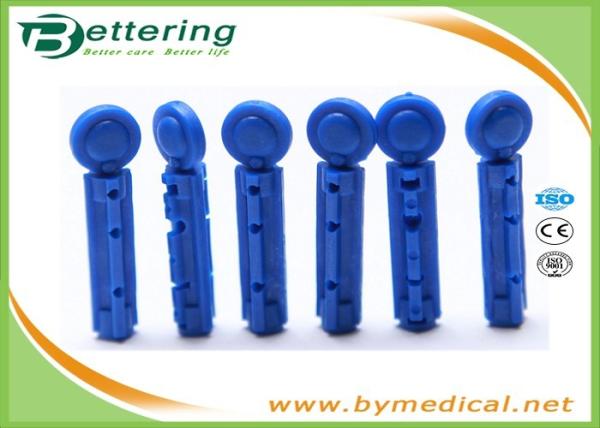 Quality Surgical Sterile Blue Colour Plastic Twist Top Disposable Blood Lancet Blood Sample Needle Asepsis Blood Collector for sale