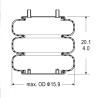 Buy cheap Firestone W01-358-7862 Industrial Air Springs Contitech FT 530-35 534 Triple Air Bellows For Hendrickson 1795 from wholesalers