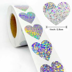 Wholesale 2.5cm Transparent PET Personalized Heart Shaped Gold Glitter Wall Stickers from china suppliers