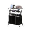 Buy cheap Rectangle Wire Frame Metal Laundry Cart On Wheels For Home Big Capacity from wholesalers