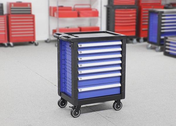 Buy cheap Blue 7 Drawers 27inch Movable Rolling Cabinet Package Box On Wheels For Tools Packaging from wholesalers