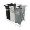 Buy cheap Multiscene Sortable Dirty Clothes Organizer , Ultralight 3 Basket Laundry Hamper from wholesalers