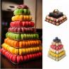 Buy cheap 9 Tier Plastic Square Macaron Tower Stand Display For French Takeaway Food Packaging from wholesalers