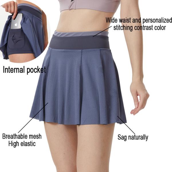 Buy cheap Mesh Breathable Women Skin Friendly Fabric Golf Short Skirt With Pocket from wholesalers