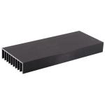 Black Anodized Rectangular Cnc Aluminum Heat Sink Profiles