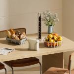 Napkin Holder For Table Bamboo Iron Standing Napkin Dispenser For Kitchen Dining