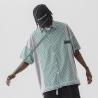 Buy cheap Hip Hop Men's Fashion Short Sleeve Shirts 100% Cotton With High Collar from wholesalers
