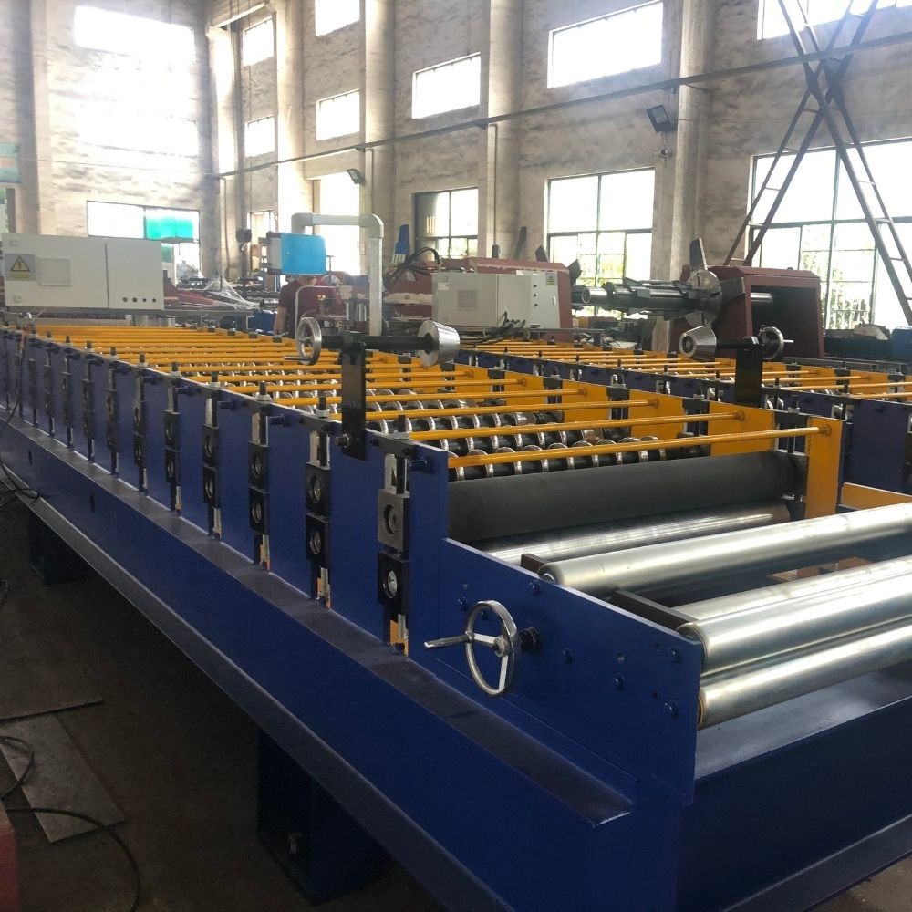 Trapezoidal Roof Panel Roll Forming Machine Peru TR4 TR5 TR6 Tile Making Machine