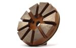 Round Concrete Diamond Floor Pads , Metal Polishing Pad For Marble Floor