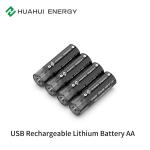 USB Rechargeable Li Ion Battery Cell , 1.5V 1000mAh AA 02 Type C Battery 18650