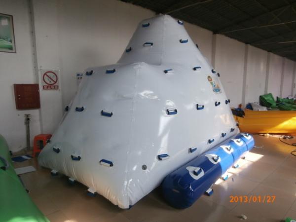 Quality 2 Sides Climbing Inflatable Floating Iceberg For Hotel Or Family Pool for sale